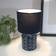 ValueLights Scallop Effect Single Blue Table Lamp 25.5cm