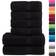 vidaXL Solund Badezimmerhandtuch Schwarz (140x70cm)