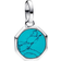 Pandora Engravable Mini Medallion Charm - Silver/Turquoise