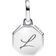 Pandora Engravable Mini Medallion Charm - Silver/Turquoise