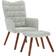 vidaXL Footstool Velvet Light Grey Fåtölj 95.5cm