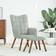 vidaXL Footstool Velvet Light Grey Lænestol 95.5cm