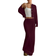 Shein MOOSTA 2pcs/Set Professional Business Women Solid Knit Cardigan & Extra Long Skirt Suit