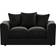 B&Q Brooklyn Black Sofa 150cm 2 Seater