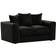 B&Q Brooklyn Black Sofa 150cm 2 Seater