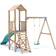 Dunster House Climbing Frame with Single Swing