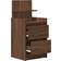vidaXL 38x34x80cm Brown Oak Sängbord 34x38cm