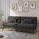 George Oliver W110764803 Black Sofa 23.6" 2 Seater