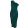 Quiz Women's Scuba One Shoulder Trim Ruched Midi Dress - Green