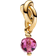 Pandora October Birthstone Eternity Circle Dangle Charm - Gold/Pink