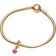 Pandora October Birthstone Eternity Circle Dangle Charm - Gold/Pink