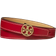 Tory Burch 1" Miller Smooth Reversible Belt - Red/Ginger Shortbread/Gold