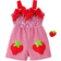 Shein Baby Girl Summer Overalls Romper With Bow Detail Decoration And Strawberry Patchwork Gingham Shorts, For Christmas