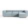 Westwing Collection Bouclé Lena with Footstool Light Blue Soffa 287cm 2st 4-sits