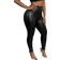 Shein Slayr High Waist High Elasticity Yoga Leggings Fine Stitch Design Pu Fabric Women Leggings