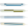 Hay Patten Green/Blue Stearinlys 24cm 4stk
