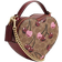 Coach Heart Crossbody Bag in Signature Canvas with Cherry Print - Gold/Tan Multi