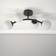 ValueLights Jas Painted Black/Opal White Ceiling Flush Light 48cm