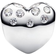 Pandora Lab Grown Heart Charm - Silver/Diamonds