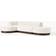 Westwing Collection Natalie Teddy-Bouclé Off White/Dark Beech Wood Soffa 337cm 3-sits