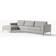 Westwing Collection Cucita Grey Sofa 118.9" 4 Seater