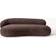 Westwing Collection Alba Dunkelbraun Sofa 235cm 3-Sitzer