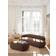 Westwing Collection Alba Dunkelbraun Sofa 235cm 3-Sitzer