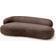 Westwing Collection Alba Dunkelbraun Sofa 235cm 3-Sitzer