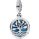 Pandora Glow In The Dark Infinity Tree Double Dangle Charm - Silver/Blue/Transparent