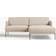 Westwing Collection Fluente Webstoff Beige Sofa 198cm Zweisitzer