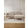 Westwing Collection Fluente Webstoff Beige Sofa 198cm Zweisitzer