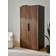 Westwing Collection Simone Walnut Wood Look/Black Garderob 100x200cm