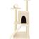 vidaXL Cat Tree with Sisal Scratching Posts 110.5cm Cream