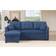 Ebern Designs Glenoe Upholstered Pull Out Couch Bed Blue Sofa 82" 3 Seater