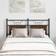 vidaXL Brown Oak 120 cm Engineered Wood Steel Headboard