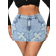 Shein SXY Women's Plus Size Denim Skirt Skinny Mini Skirt Blue Denim Skirt Sexy Party Outing Mini Skirt Halloween Costume