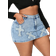 Shein SXY Women's Plus Size Denim Skirt Skinny Mini Skirt Blue Denim Skirt Sexy Party Outing Mini Skirt Halloween Costume