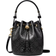Tory Burch T Monogram Leather Mini Bucket Bag - Black