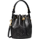 Tory Burch T Monogram Leather Mini Bucket Bag - Black