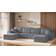 Fun-Möbel SANDE U-Shape Modular Anthracite Sofa 372cm 4Stk. 4-Sitzer