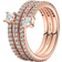 Pandora Triple Spiral Ring - Rose Gold/Transparent