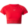 Nike Pro Women's Dri-FIT Short Sleeve Cropped Graphic Top - University Red/Dark Team Red/Magic Ember/White