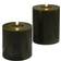 Veli Line Wax Olive Green LED-lys 21.3cm 2stk