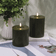 Veli Line Wax Olive Green LED-lys 21.3cm 2stk