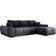 e-zimpaz SCARLO Dark Grey Sofa 290cm 4-Sitzer