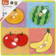Viga Fruit Wooden Knob Puzzle 4 Pieces