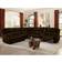 Red Barrel Studio Mirabel Espresso Sofa 138.5" 5 Seater