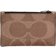 Coach Zip Card Case In Blocked Signature Canvas - Qb/Sand/Tan