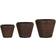 House Doctor Funnel Kruka 3-pack Antikbrun från Sleepo 22x25x31 cm