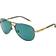 Must-Have Polarized Pilot Sunglasses Gold/Green